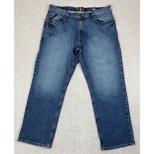 Ariat M3 Rebar Jeans Men's 40x30 Loose Straight Blue Denim Western Cowboy